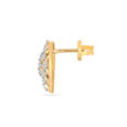 18K Yellow and White Gold & Diamond Stud Earrings 3