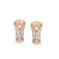 Curved Diamond Earrings 