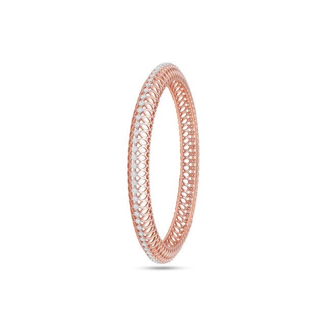 Lattice Luxe Rose Gold Bangle 