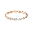 White and Rose Gold Harmony Bangle 