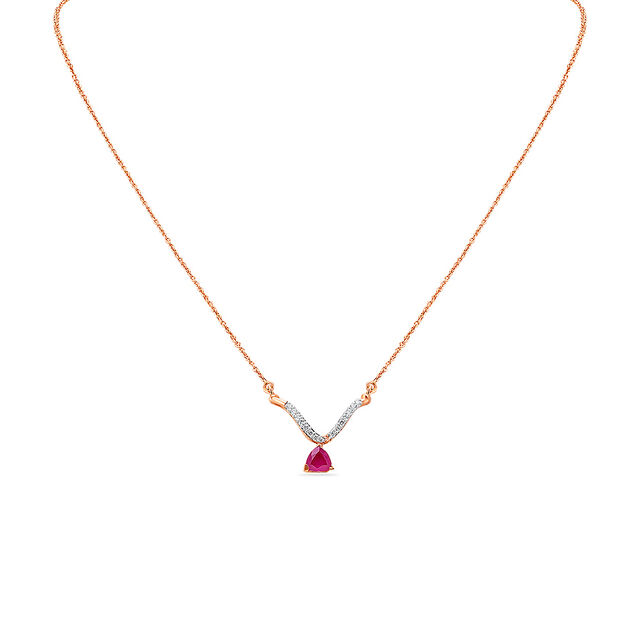 Tanishq 18 Karat Diamond Necklace Set for Women 6