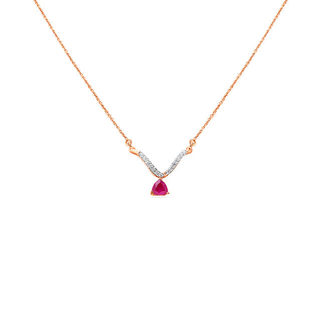Tanishq 18 Karat Diamond Necklace Set for Women 5