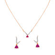 Tanishq 18 Karat Diamond Necklace Set for Women 