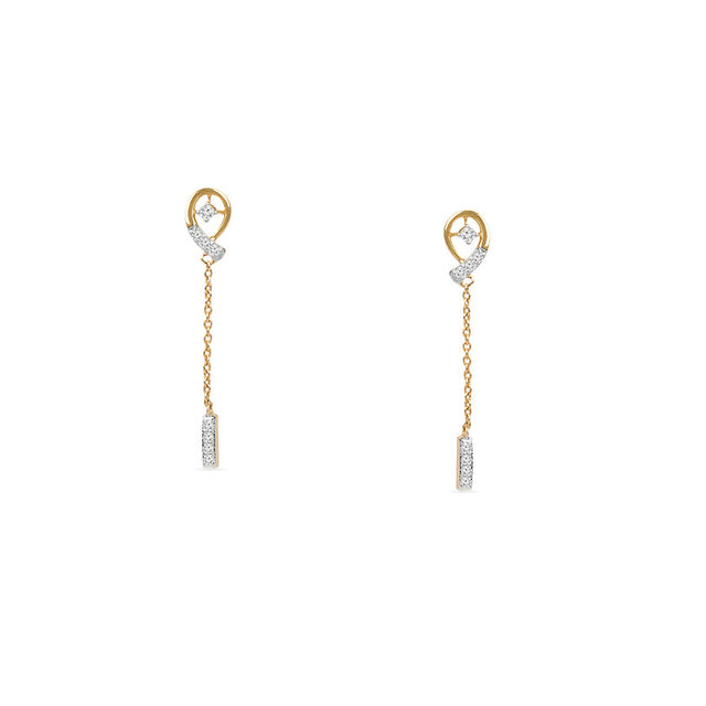 Tanishq 18KT Diamond Drop Earrings for Women 