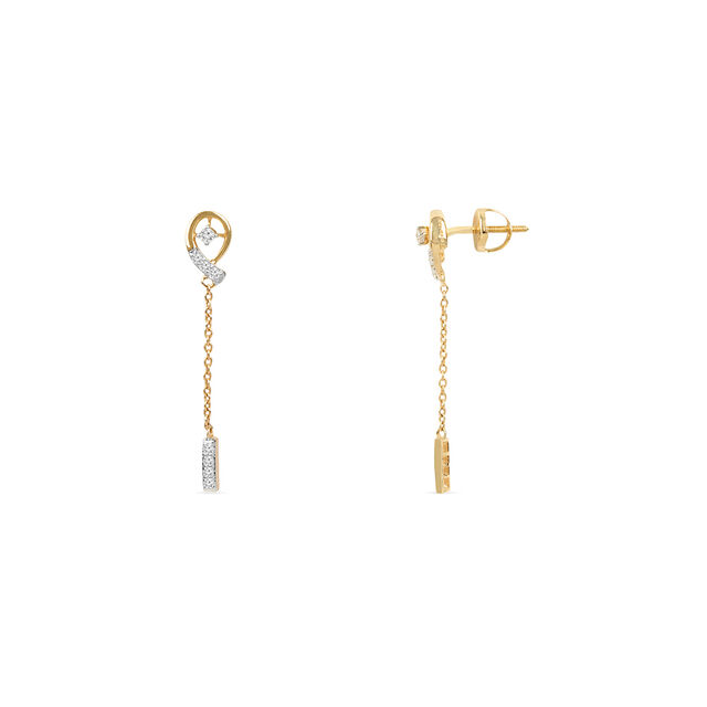 Tanishq 18KT Diamond Drop Earrings for Women 3