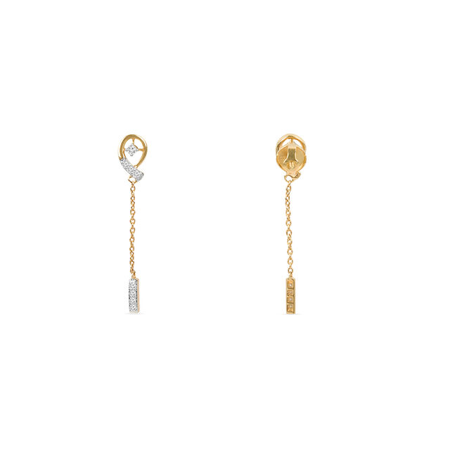 Tanishq 18KT Diamond Drop Earrings for Women 4