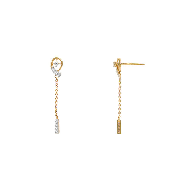 Tanishq 18KT Diamond Drop Earrings for Women 5