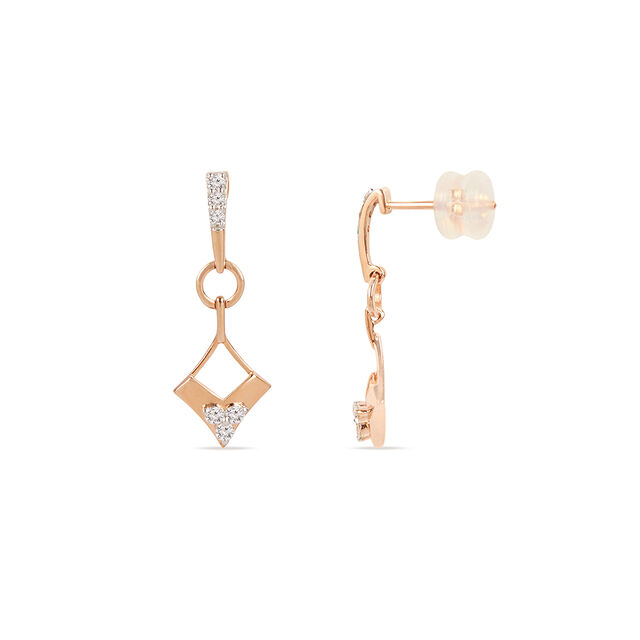 Tanishq 18KT Diamond Drop Earring for Women 2