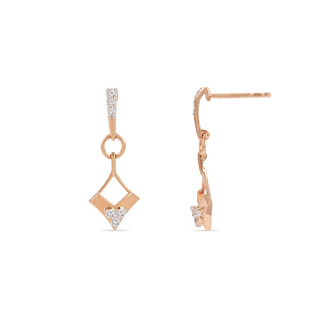Tanishq 18KT Diamond Drop Earring for Women 4