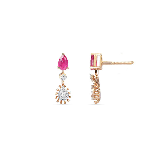 Tanishq 18KT  Gold Drop Earrings for Women 5