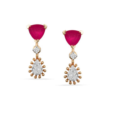 Tanishq 18KT Diamond Drop Earrings for Women