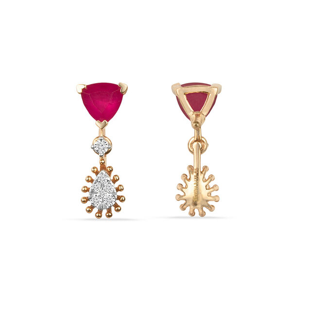Tanishq 18KT Diamond Drop Earrings for Women 4