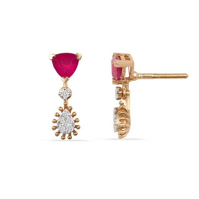 Tanishq 18KT Diamond Drop Earrings for Women 5