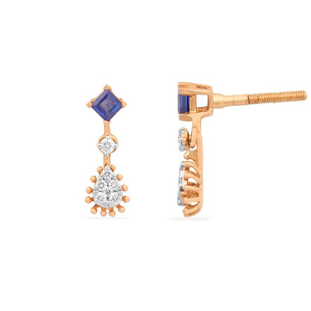 Tanishq 18KT Diamond Drop Earrings for Women 5
