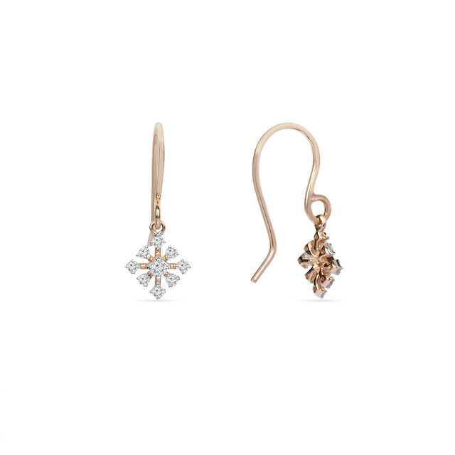 Tanishq 18KT Diamond Hoop Earrings for Women 5