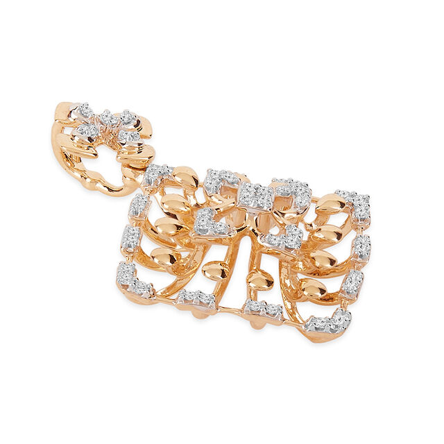 Tanishq 18KT Diamond Pendant and Earrings Set for Women 4