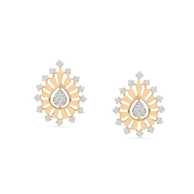 Tanishq 18KT Diamond Pendant and Earrings Set for Women 3