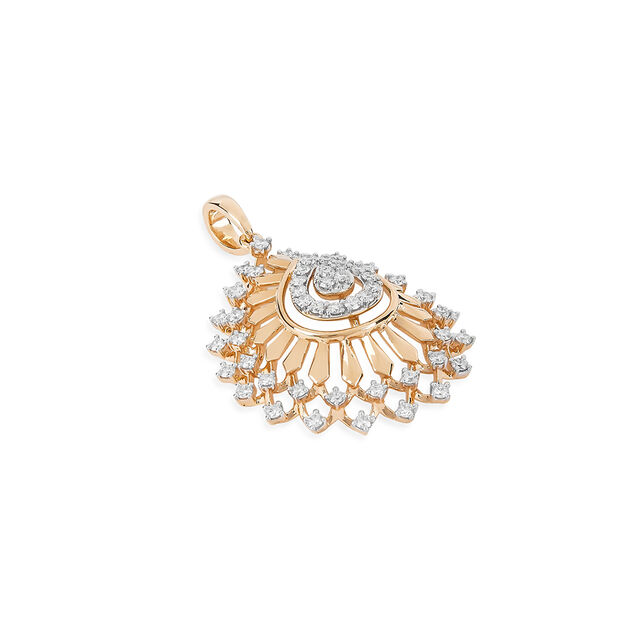 Tanishq 18KT Diamond Pendant and Earrings Set for Women 5