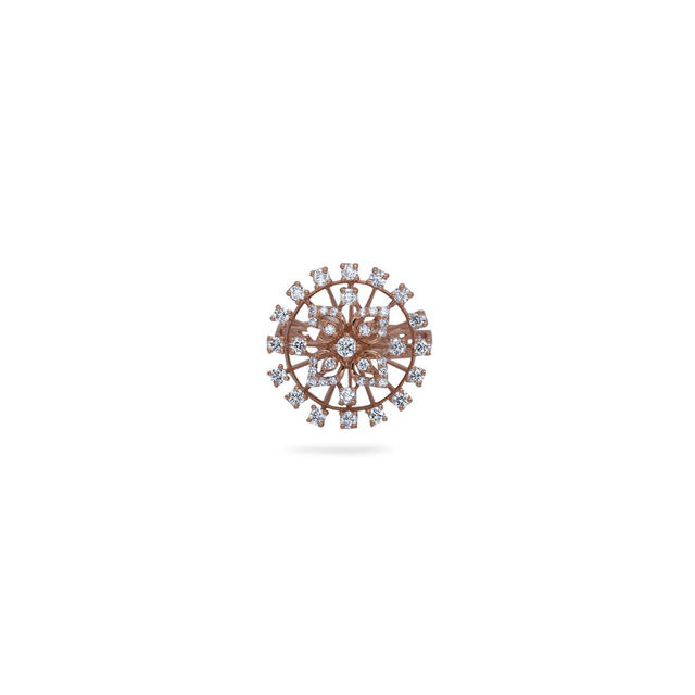 Floral Halo Diamond Ring 