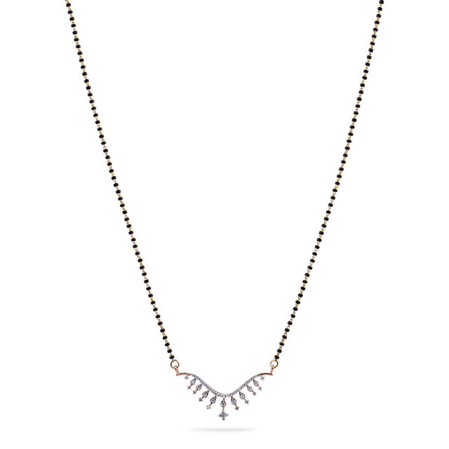 Modern Diamond Cascade Mangalsutra 