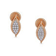 Nature-Inspired Diamond Leaf Earrings 