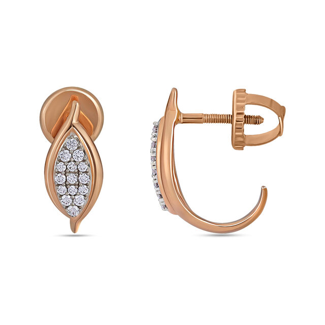Nature-Inspired Diamond Leaf Earrings 3