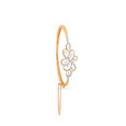 Statement Gold Bangle with Floral Accents 3