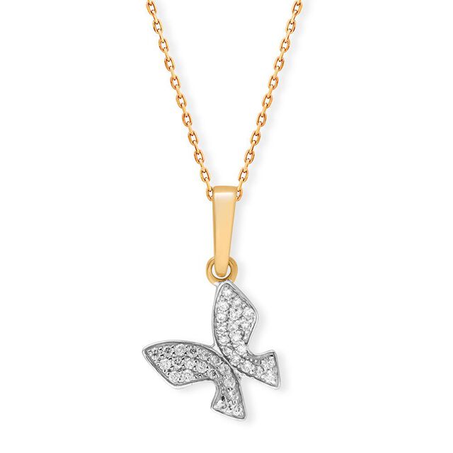 Tanishq 18KT Diamond Pendant with Chain for Women