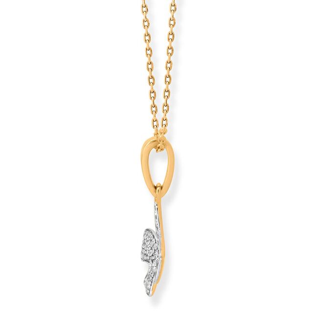 Tanishq 18KT Diamond Pendant with Chain for Women