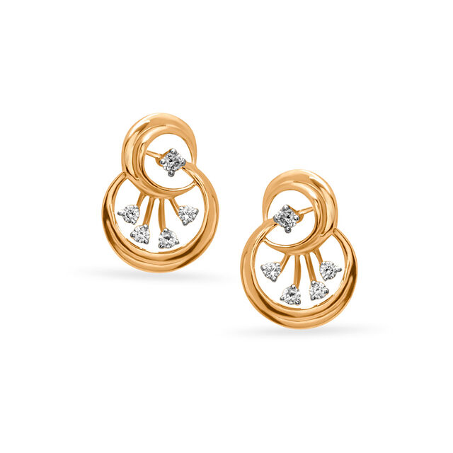 Tanishq Diamond Earrings 