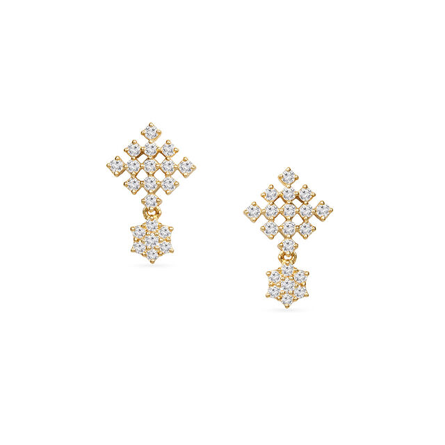Tanishq 18KT Diamond Drop Earring for Women 