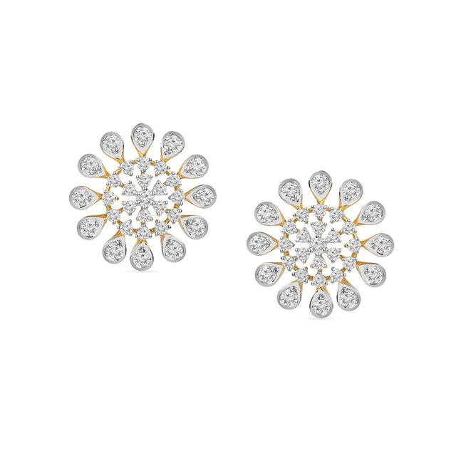 Tanishq 18KT Diamond Stud Earrings for Women 