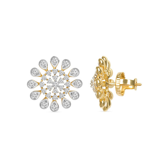 Tanishq 18KT Diamond Stud Earrings for Women 2