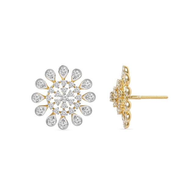 Tanishq 18KT Diamond Stud Earrings for Women 4