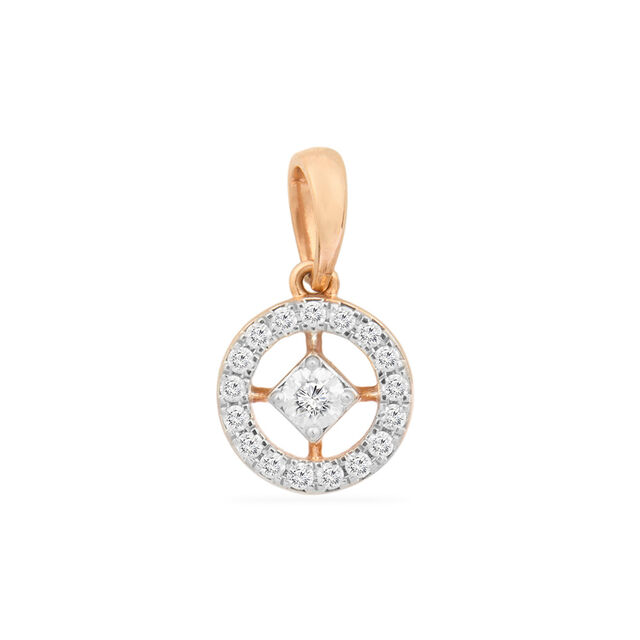 Tanishq 18KT Diamond Pendant and Earrings Set for Women 