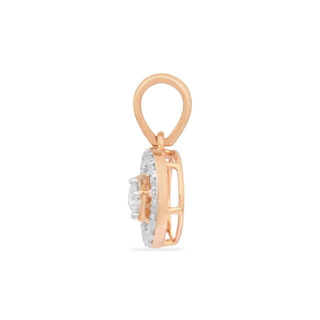 Tanishq 18KT Diamond Pendant and Earrings Set for Women 3