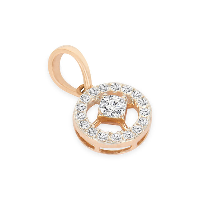 Tanishq 18KT Diamond Pendant and Earrings Set for Women 4