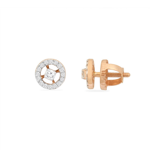 Tanishq 18KT Diamond Pendant and Earrings Set for Women 6