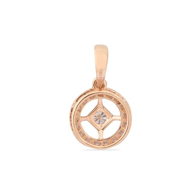 Tanishq 18KT Diamond Pendant With Earring for Women 4