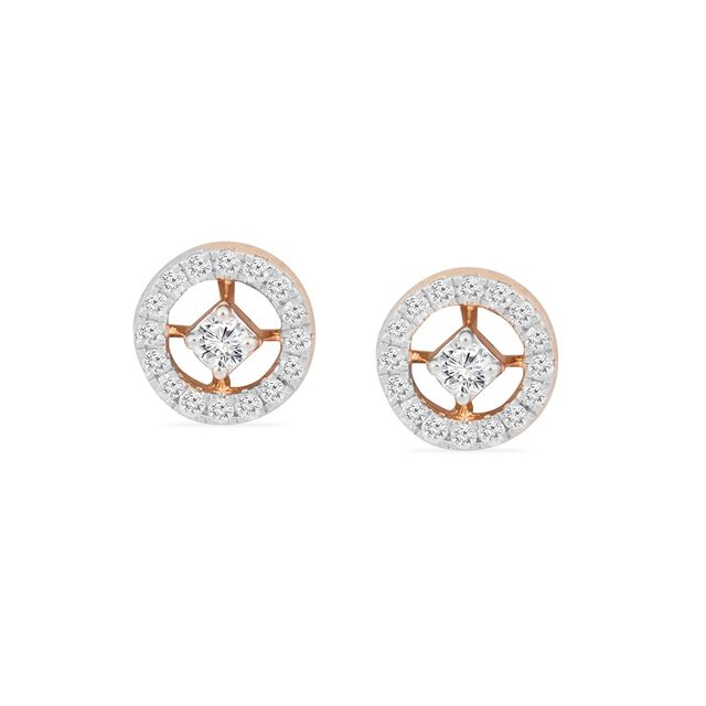 Tanishq 18KT Diamond Pendant With Earring for Women 6