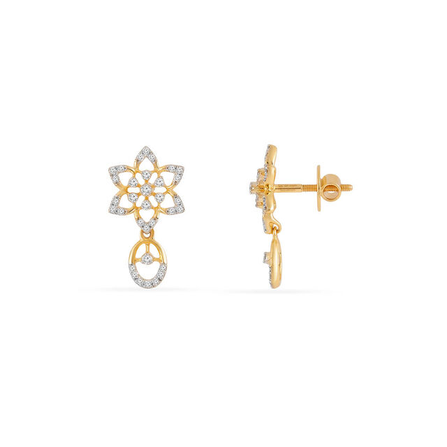 Tanishq 18KT Diamond Earrings for Women 2