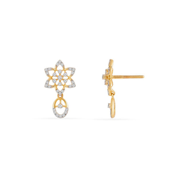 Tanishq 18KT Diamond Earrings for Women 4