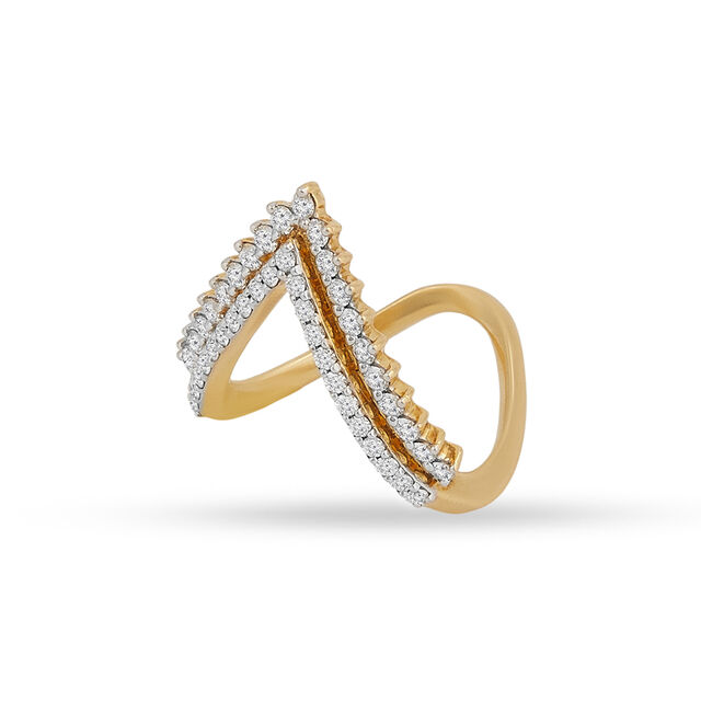 Tanishq 18KT Diamond Finger Ring for Women 2