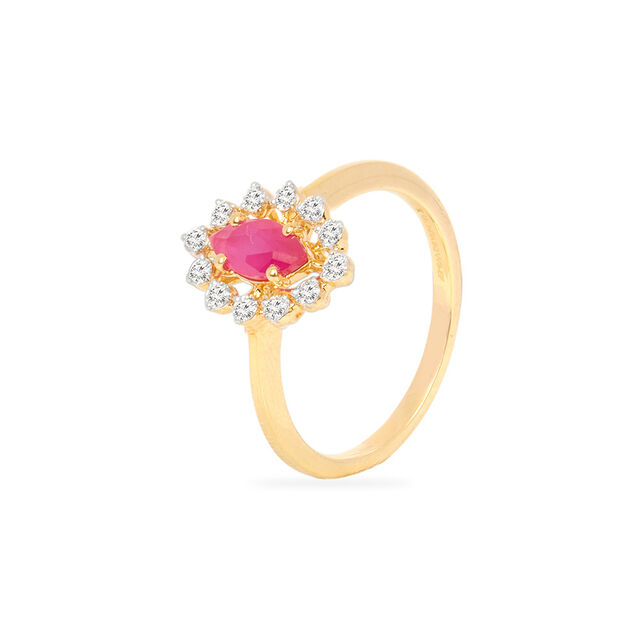 Tanishq 18KT Diamond Finger Ring for Women 3
