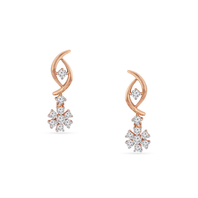 Tanishq 18KT Diamond Drop Earrings for Women 