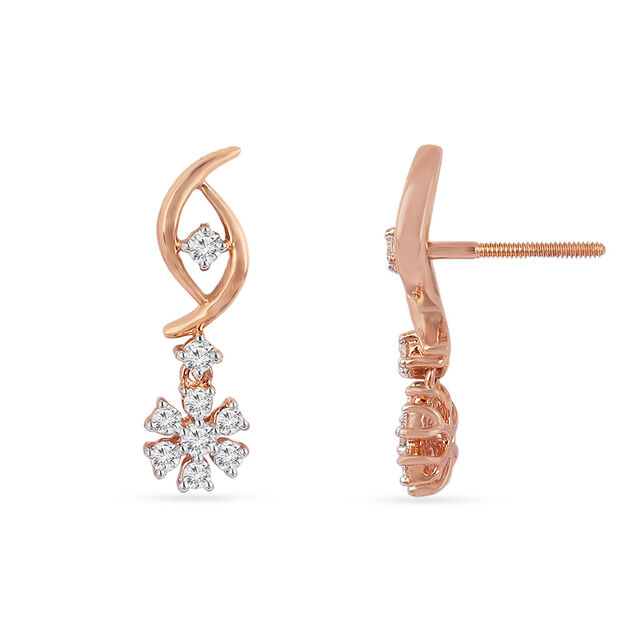 Tanishq 18KT Diamond Drop Earrings for Women 4