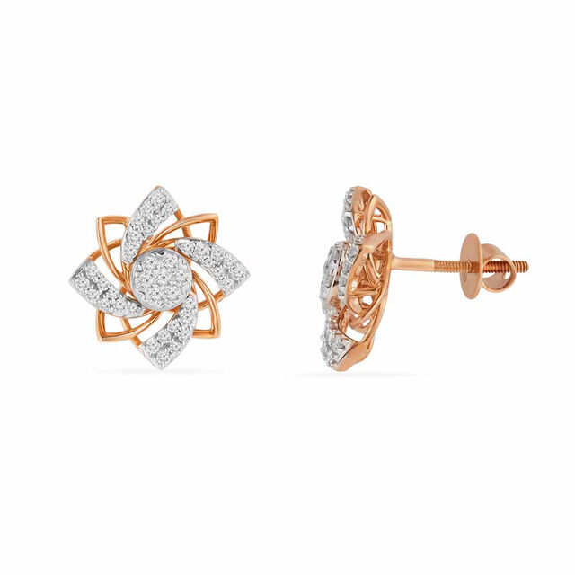 Tanishq 18KT Diamond Earrings for Women 2