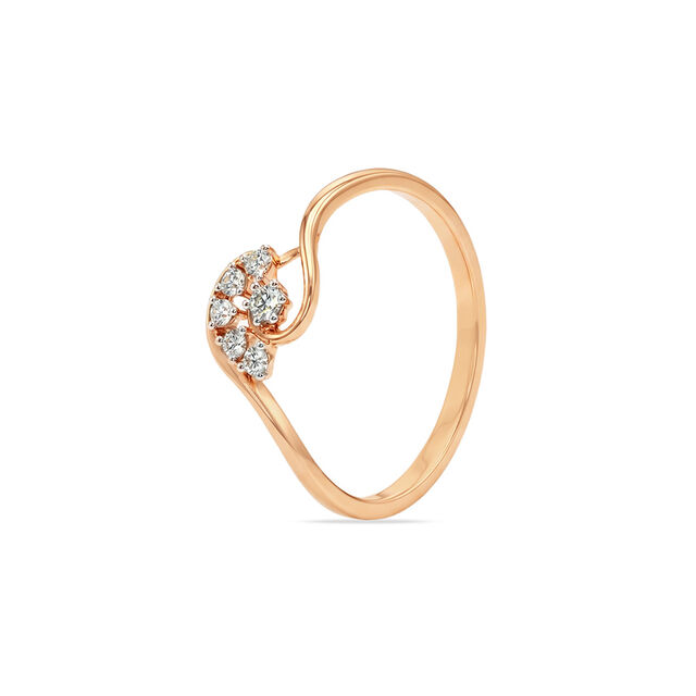 Tanishq 18 KT Curved Cluster Ring for Women 2