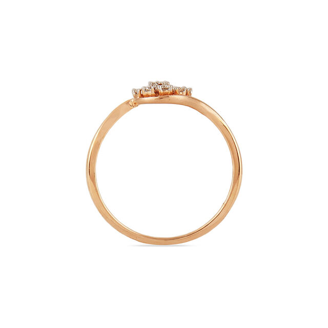 Tanishq 18 KT Curved Cluster Ring for Women 4