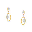 18 Karat Gold Drop Earrings with Diamonds 
